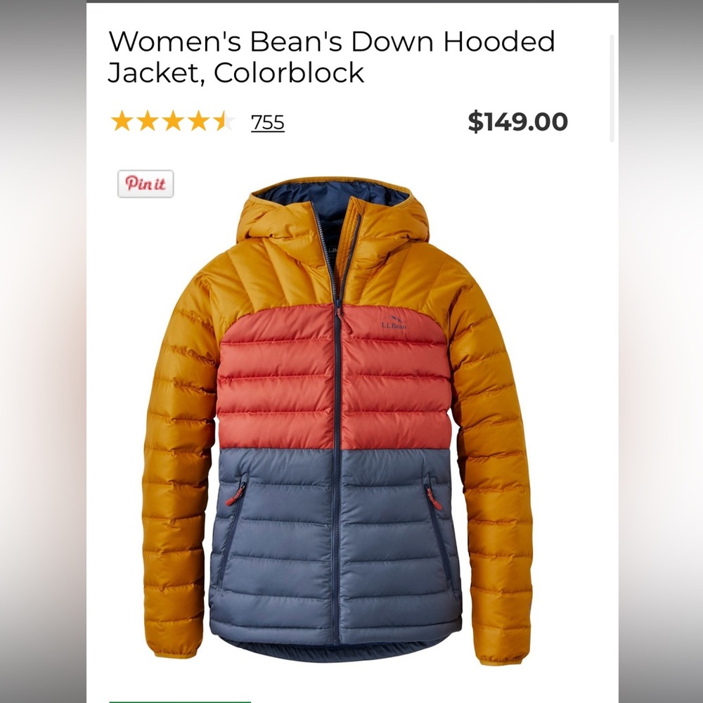 L.L. Bean Women’s Down Hooded Jacket